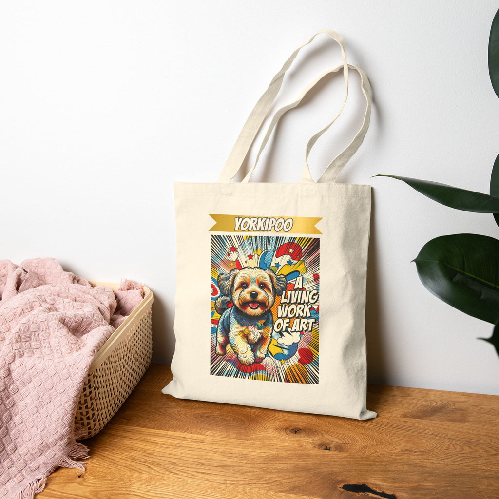 Yorkipoo Tote Bag | Living Work of Art Collection | Pop Art