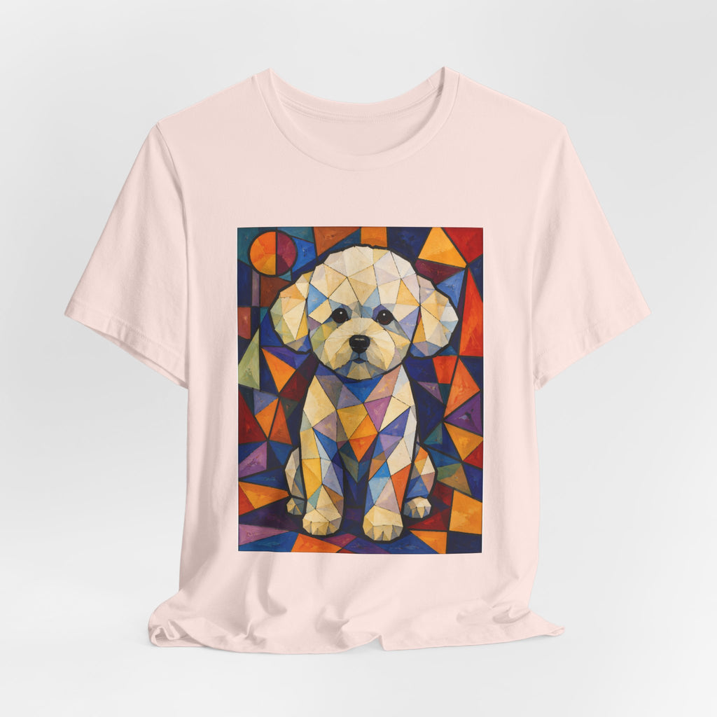Bichon Frise T Shirt | Living Work of Art Collection | Cubist Style