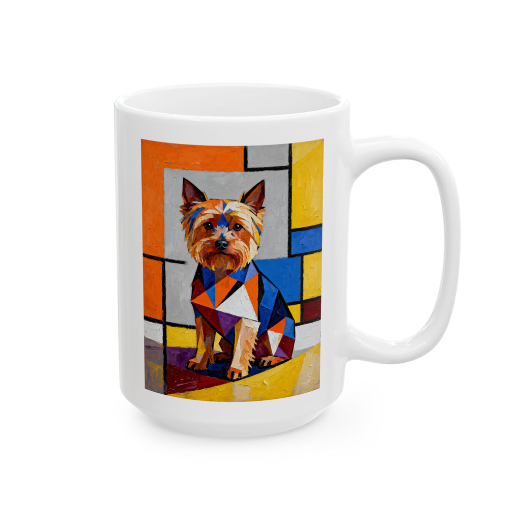 Yorkshire Terrier Coffee Mug | Living Work of Art Collection | Cubist Style