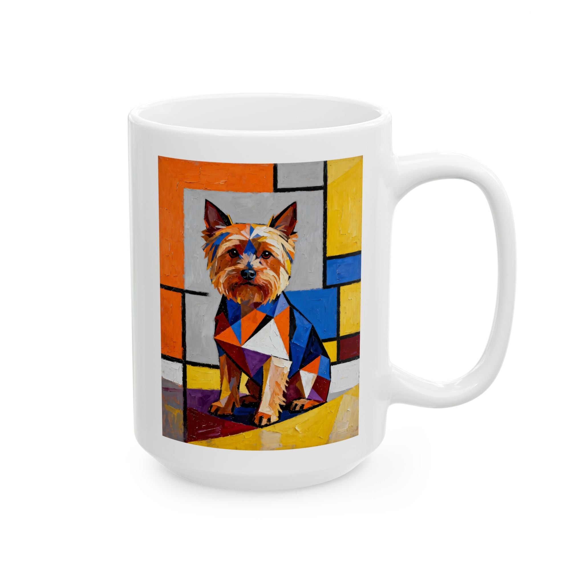 Yorkshire Terrier Coffee Mug | Living Work of Art Collection | Cubist Style