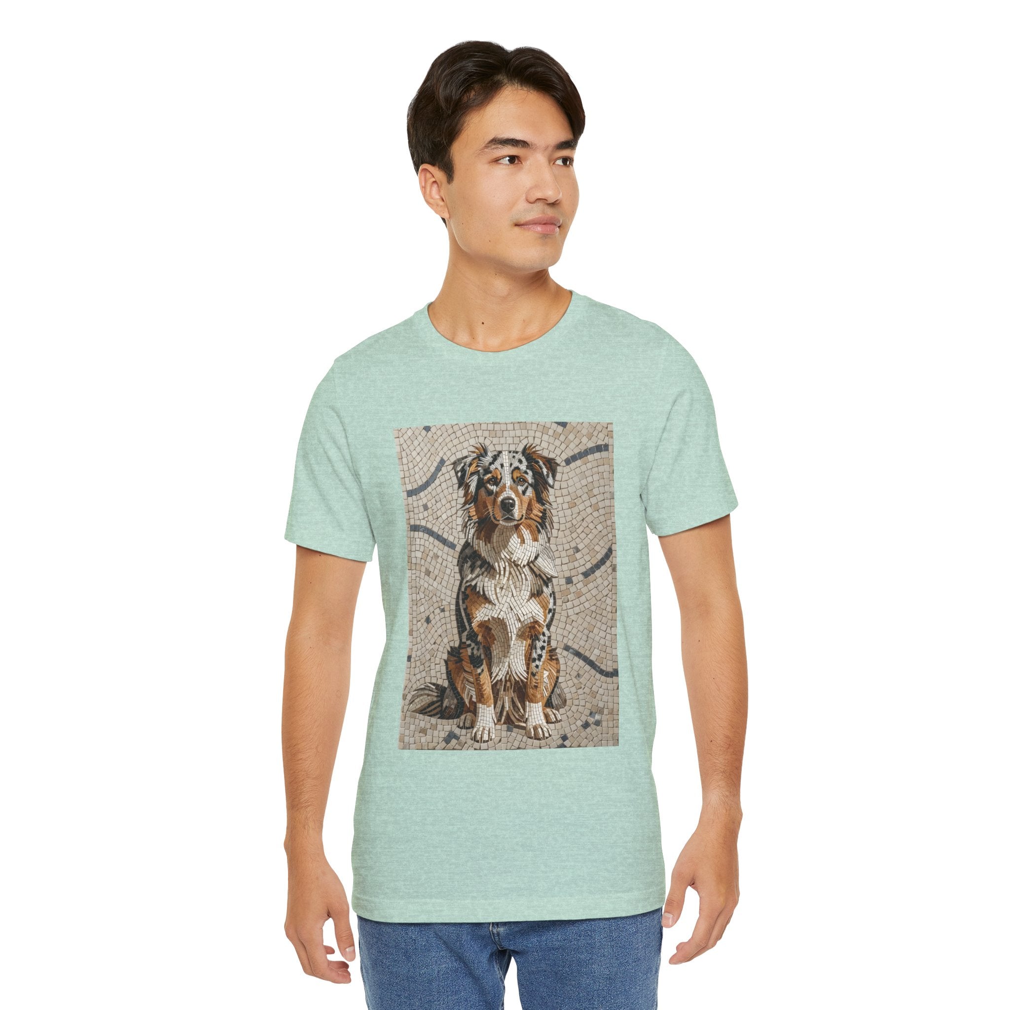 Australian Shepherd T Shirt | Living Work of Art Collection | Mosaic Style