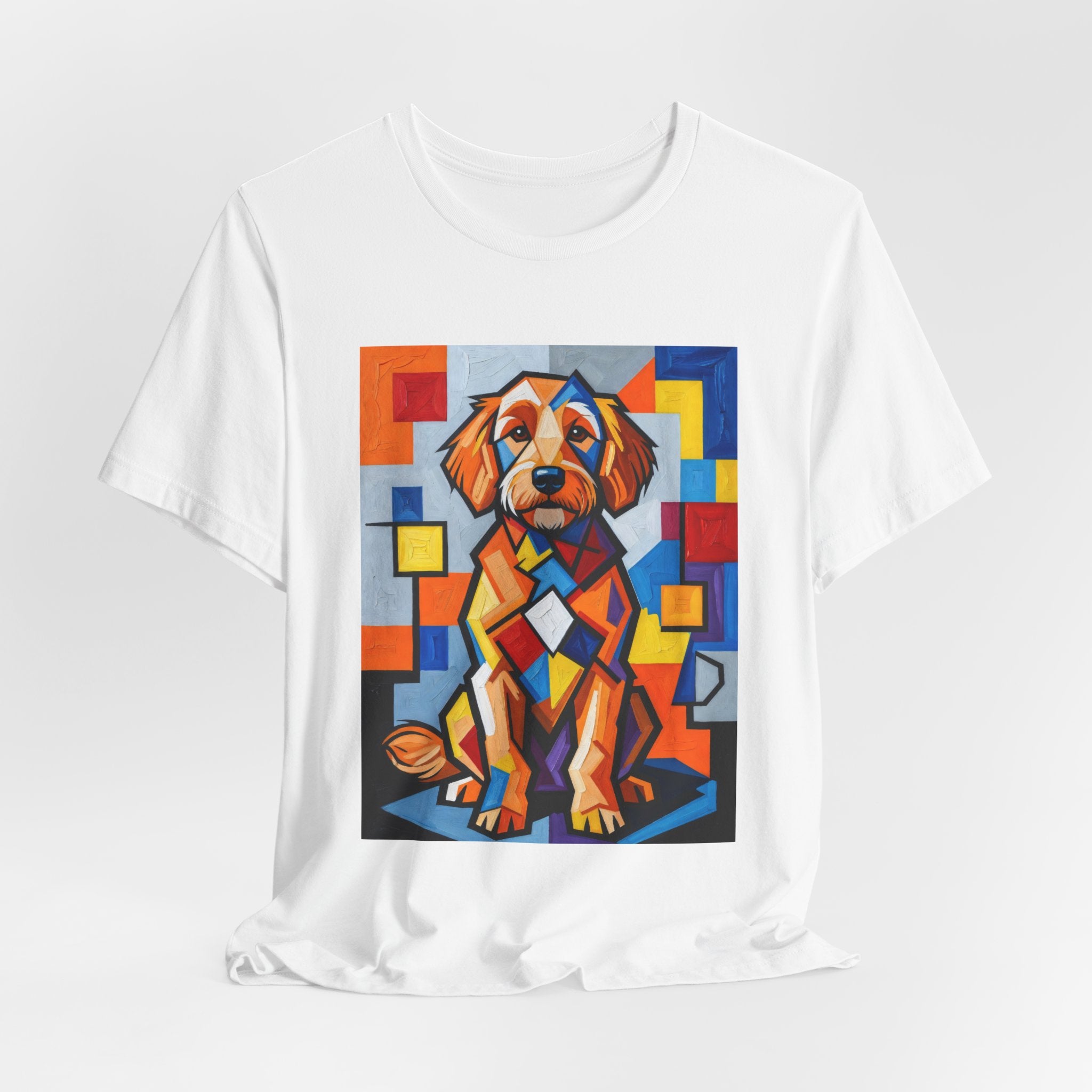 Goldendoodle T Shirt | Living Work of Art Collection | Cubist Style