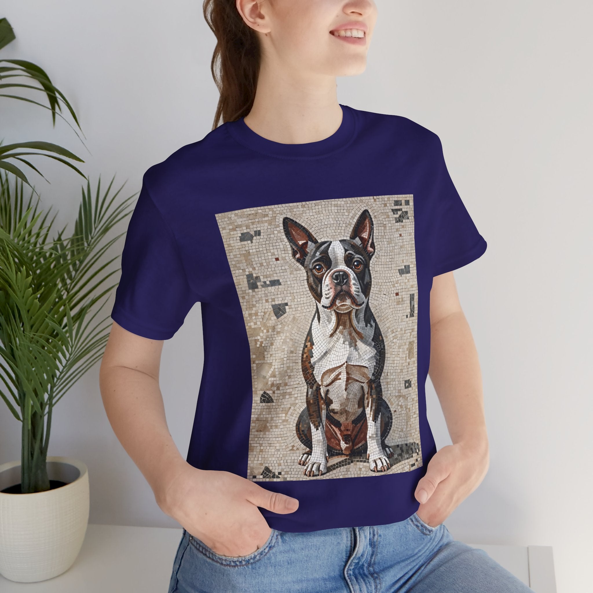 Boston Terrier T Shirt | Living Work of Art Collection | Mosaic Style