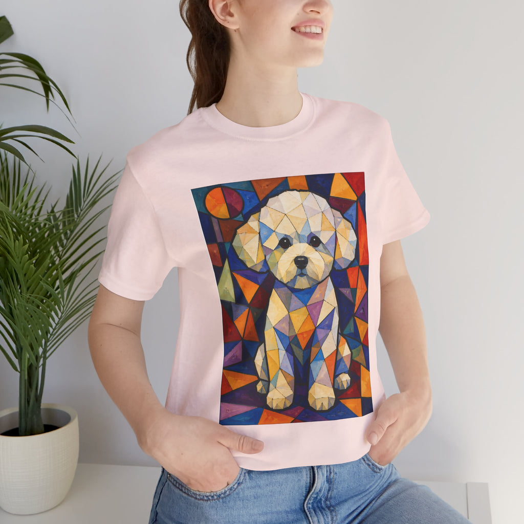 Bichon Frise T Shirt | Living Work of Art Collection | Cubist Style