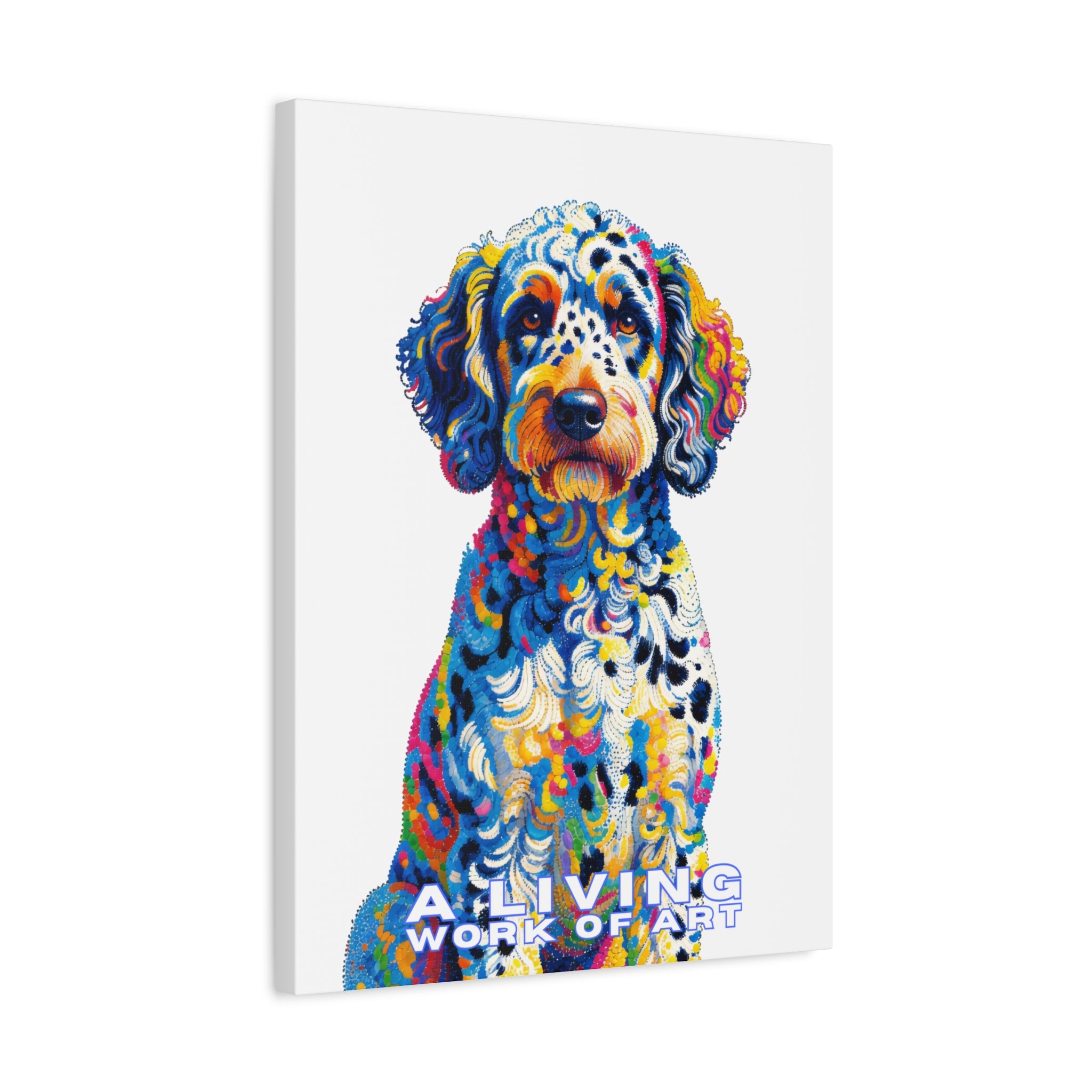 Labradoodle Canvas Wall Art | Living Work of Art Collection | Pointillism Style Print
