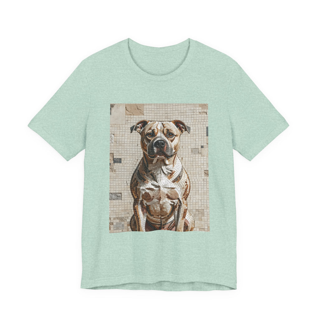 Staffordshire Bull Terrier T Shirt | Living Work of Art Collection | Mosaic Style