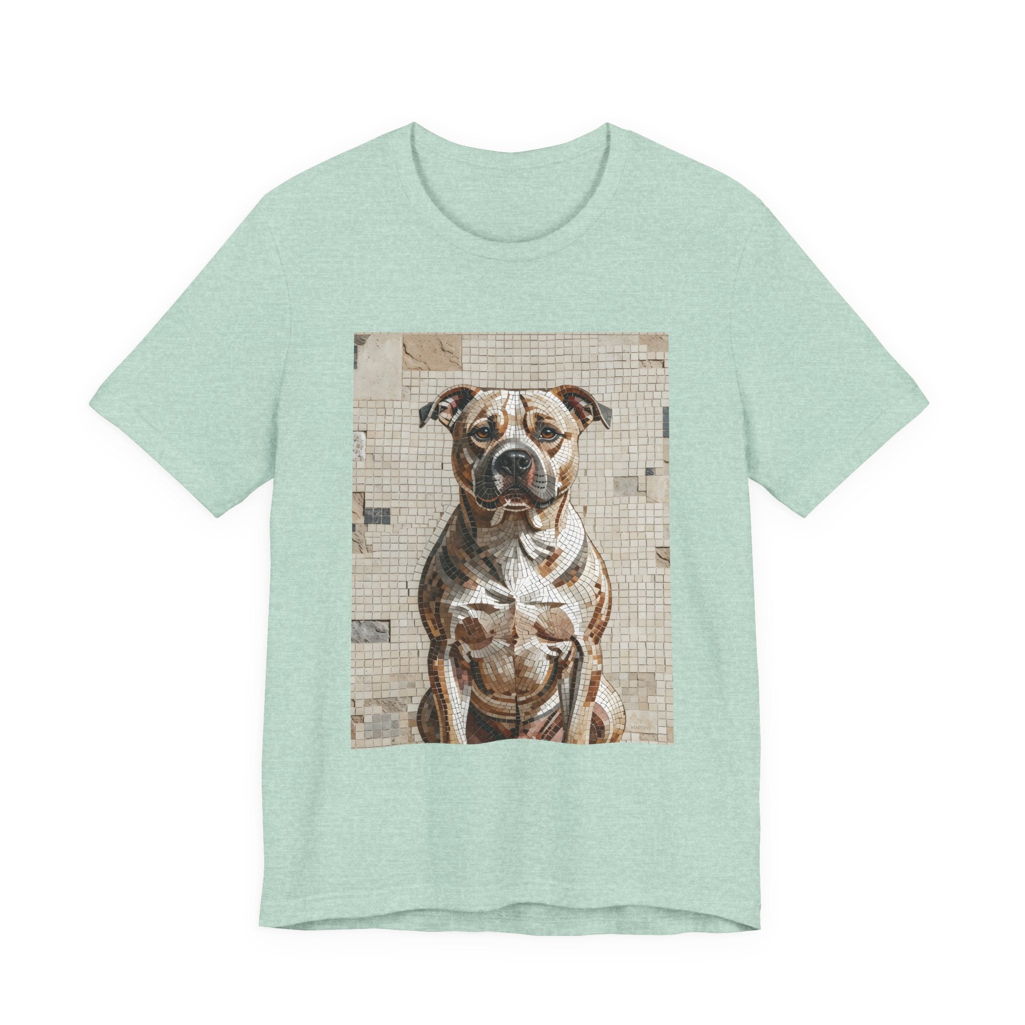 Staffordshire Bull Terrier T Shirt | Living Work of Art Collection | Mosaic Style