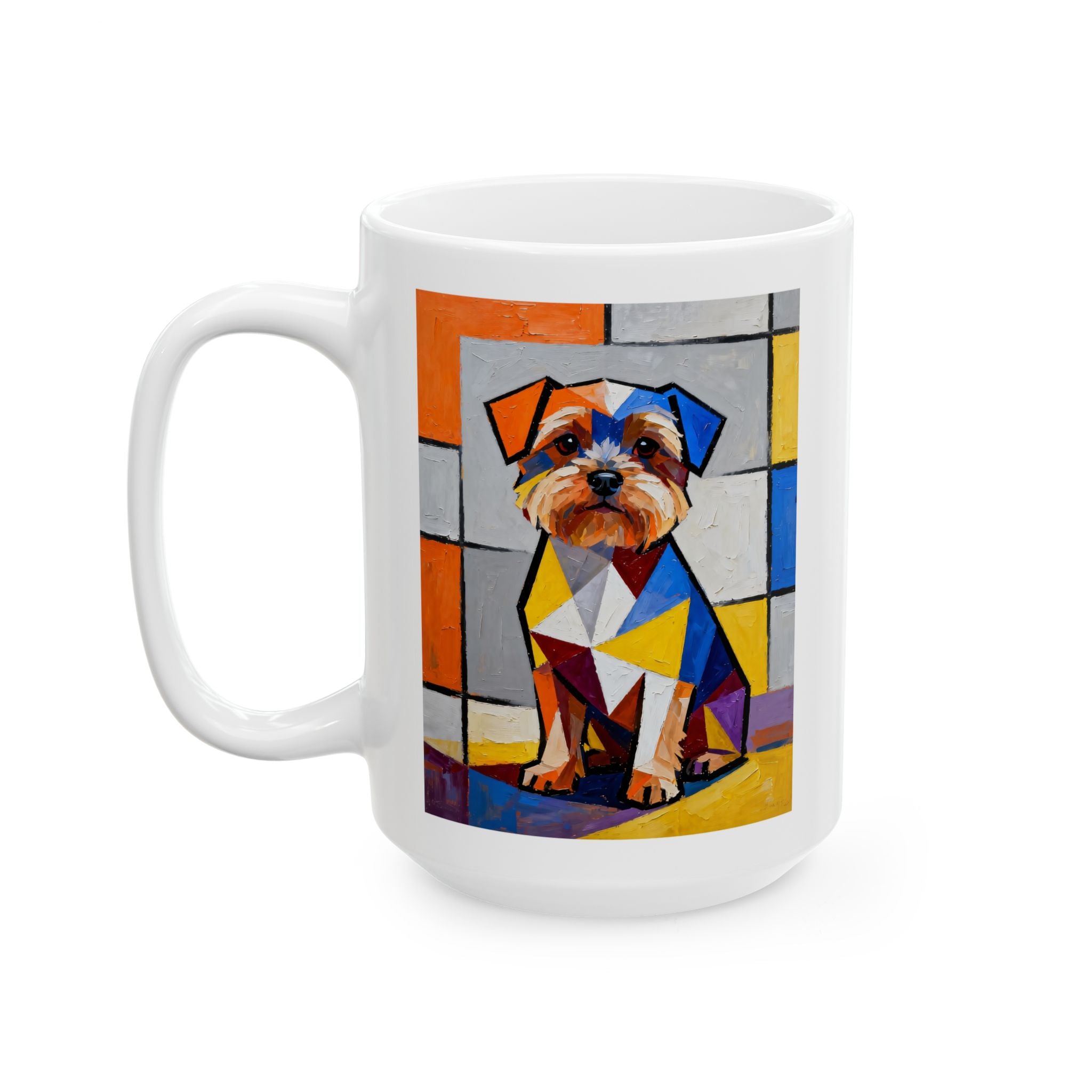 Yorkipoo Coffee Mug | Living Work of Art Collection | Cubist Style