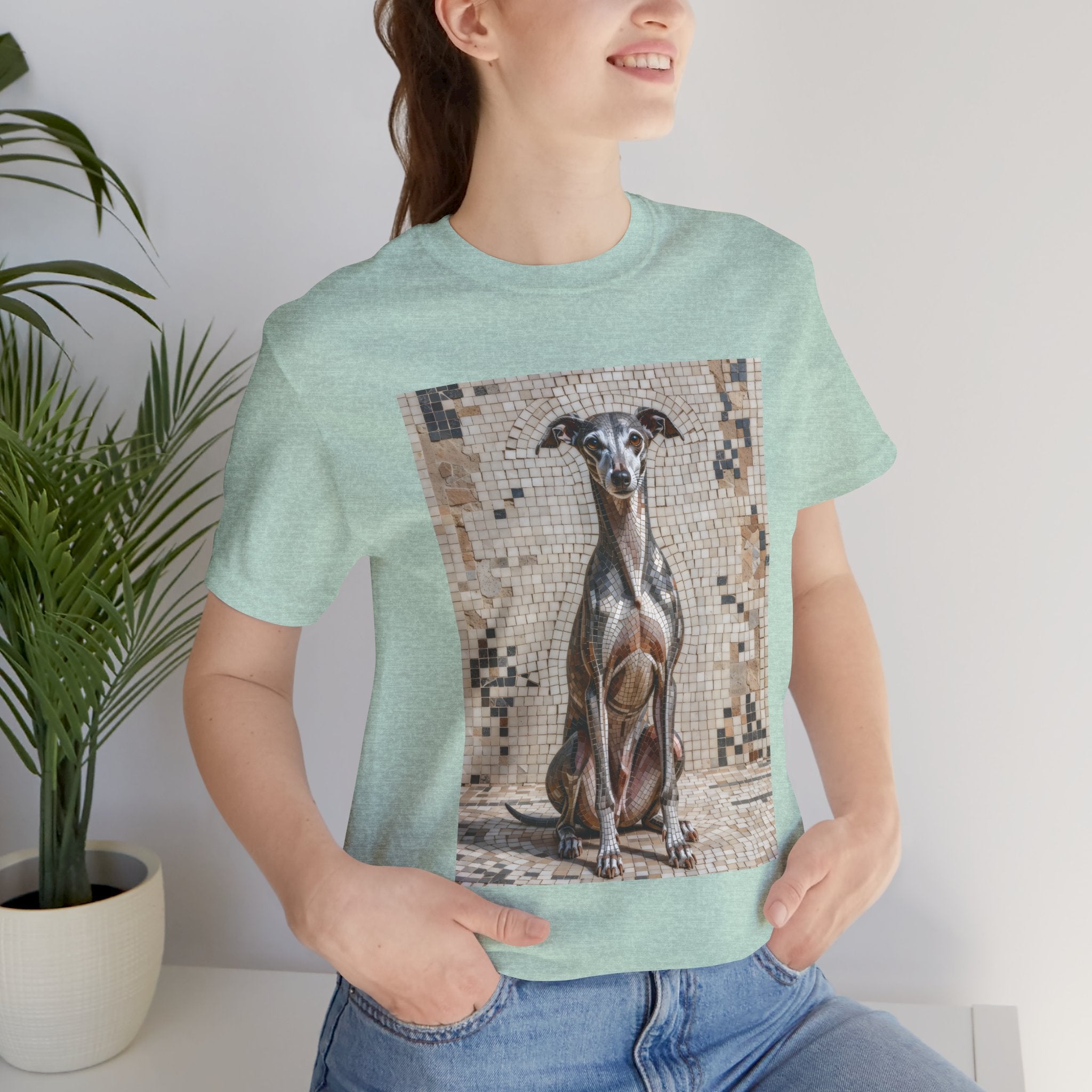 Italian Greyhound T Shirt | Living Work of Art Collection | Mosaic Style