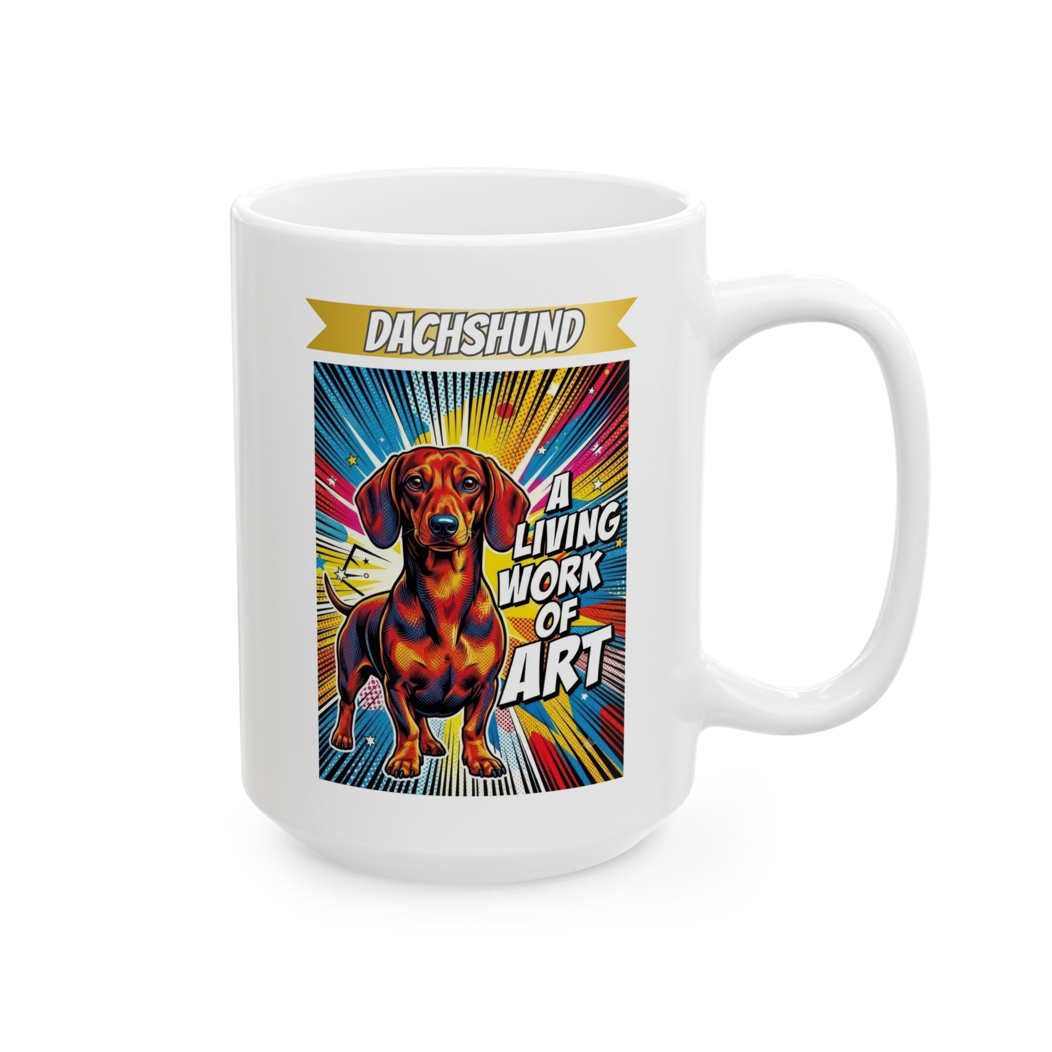 Dachshund Coffee Mug | Living Work of Art Collection | Pop Art