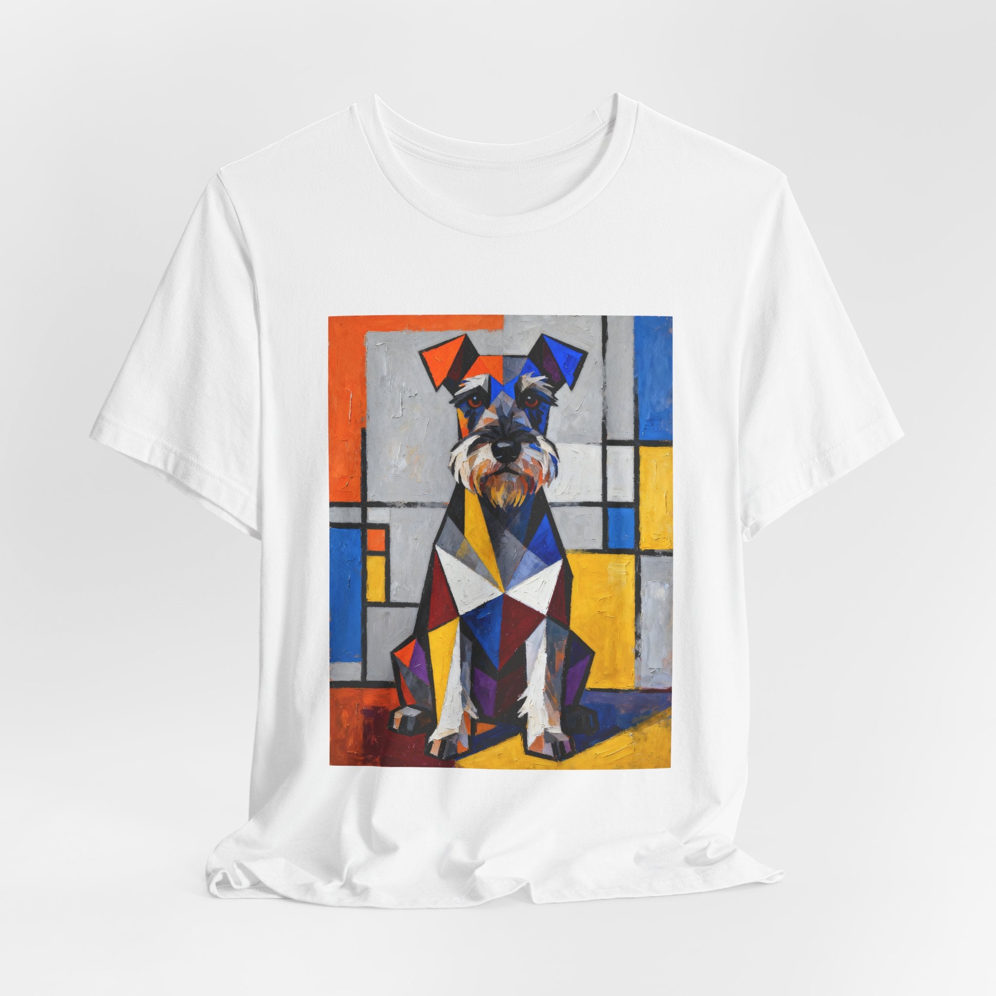 Schnauzer T Shirt | Living Work of Art Collection | Cubist Style