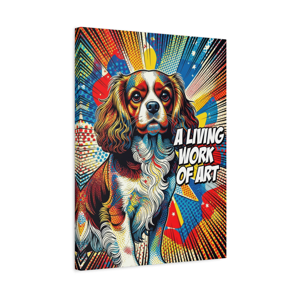 Cavalier King Charles Spaniel Canvas Wall Art | Living Work of Art Collection | Pop Art Print
