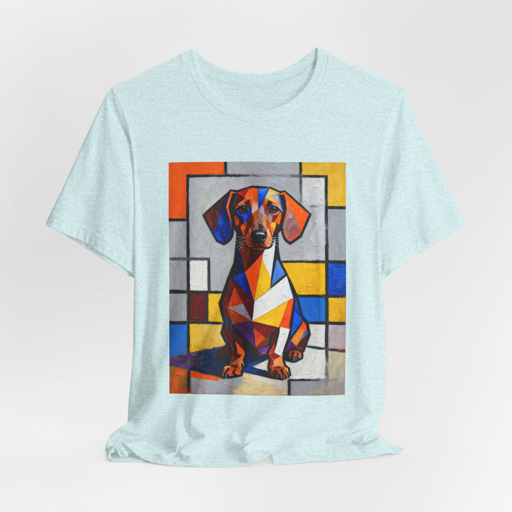 Dachshund T Shirt | Living Work of Art Collection | Cubist Style