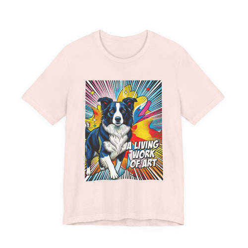Border Collie T Shirt | Living Work of Art Collection | Pop Art