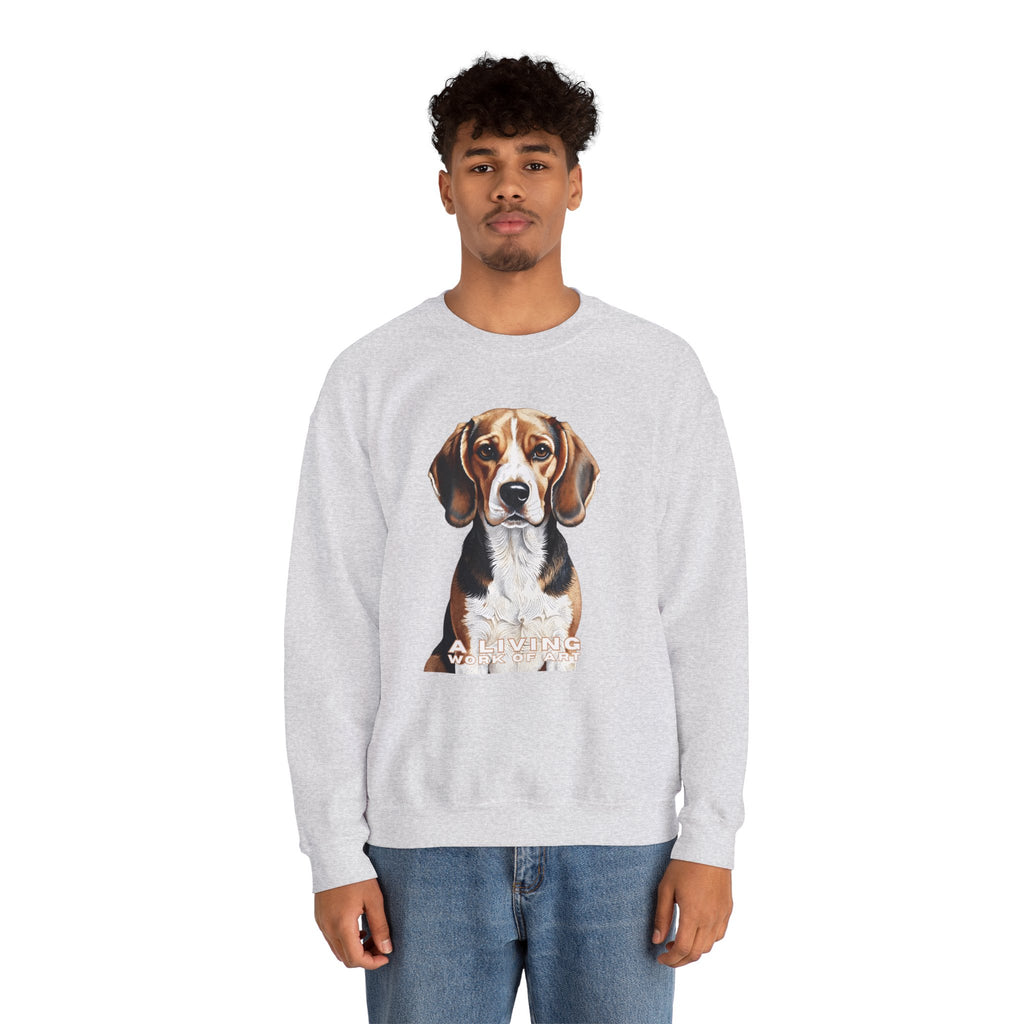 Beagle Sweatshirt | Living Work of Art Collection | Pointillism Style