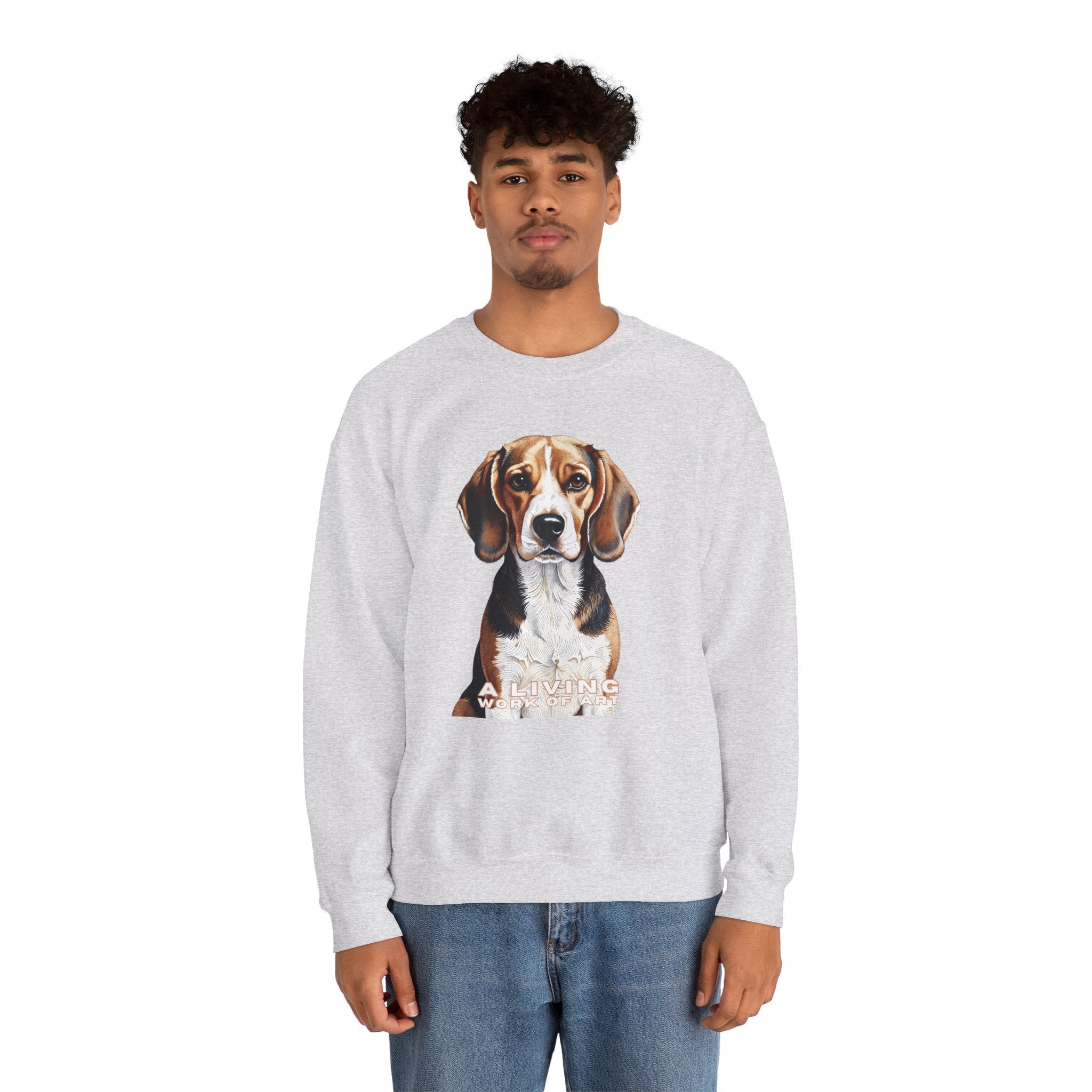 Beagle Sweatshirt | Living Work of Art Collection | Pointillism Style