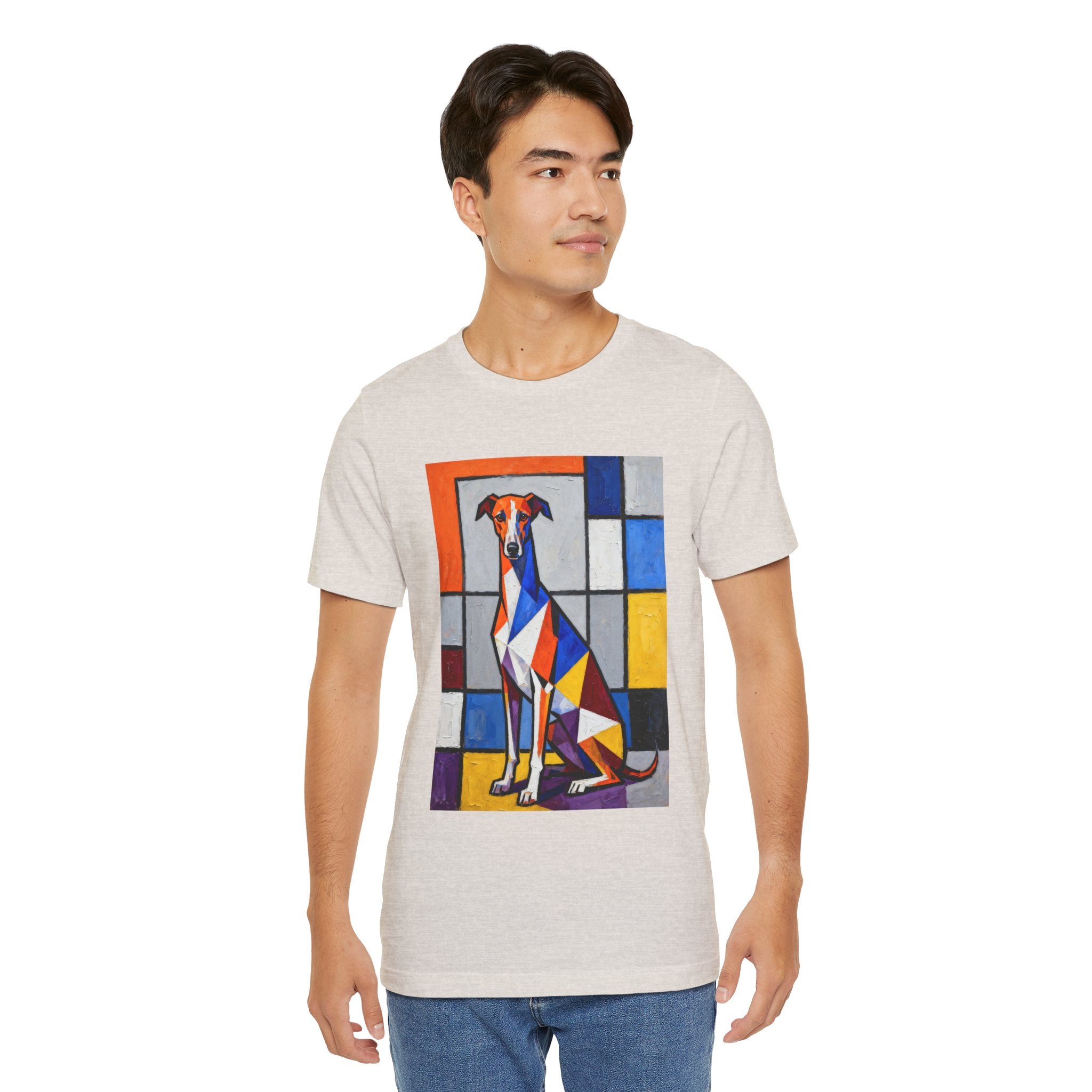 Whippet T Shirt | Living Work of Art Collection | Cubist Style