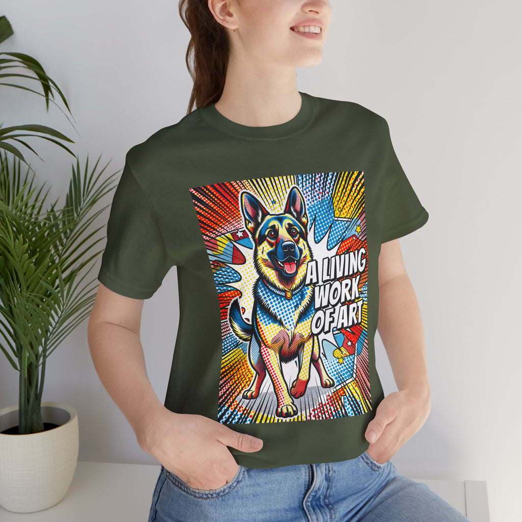 German Shepherd T Shirt | Living Work of Art Collection | Pop Art