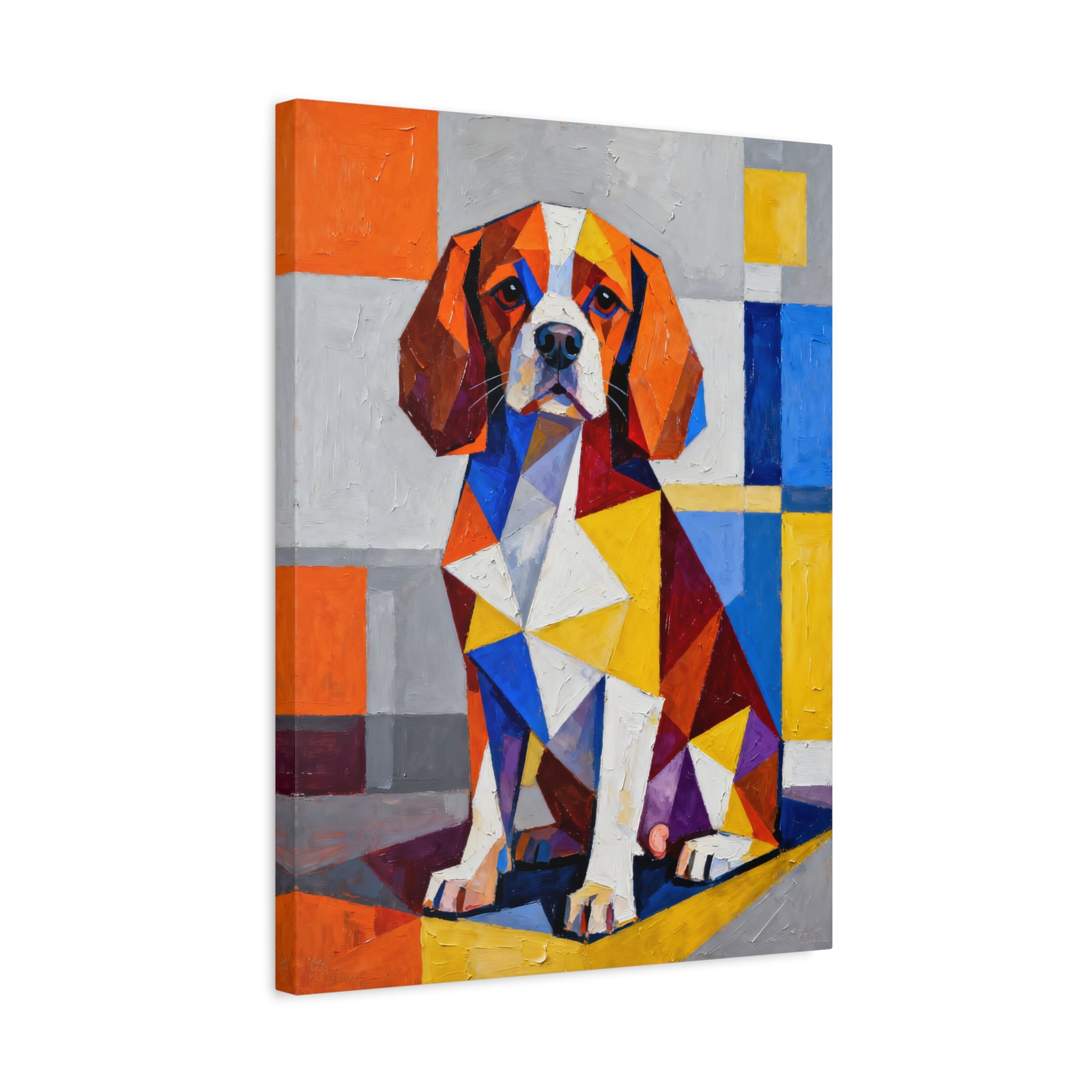 Cavalier King Charles Spaniel  Canvas Wall Art | Living Work of Art Collection | Cubist Style Print