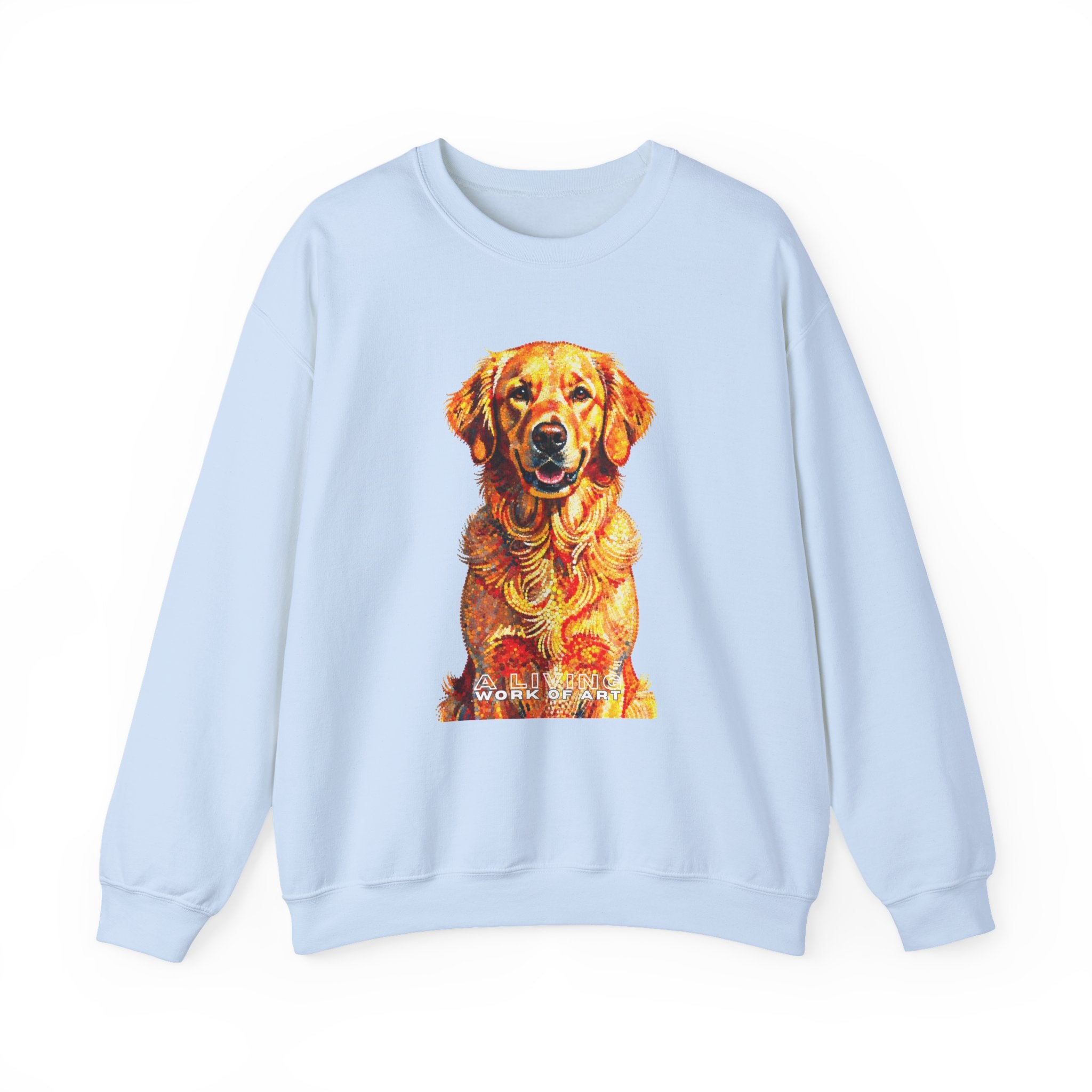 Golden Retriever Sweatshirt | Living Work of Art Collection | Pointillism Style