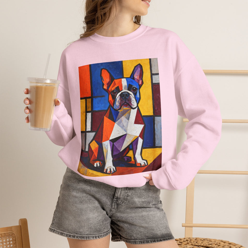 French Bulldog Sweatshirt | Living Work of Art Collection | Cubist Style