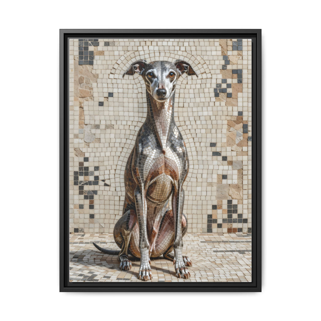 Italian Greyhound Canvas Wall Art | Living Work of Art Collection | Mosaic Style Print