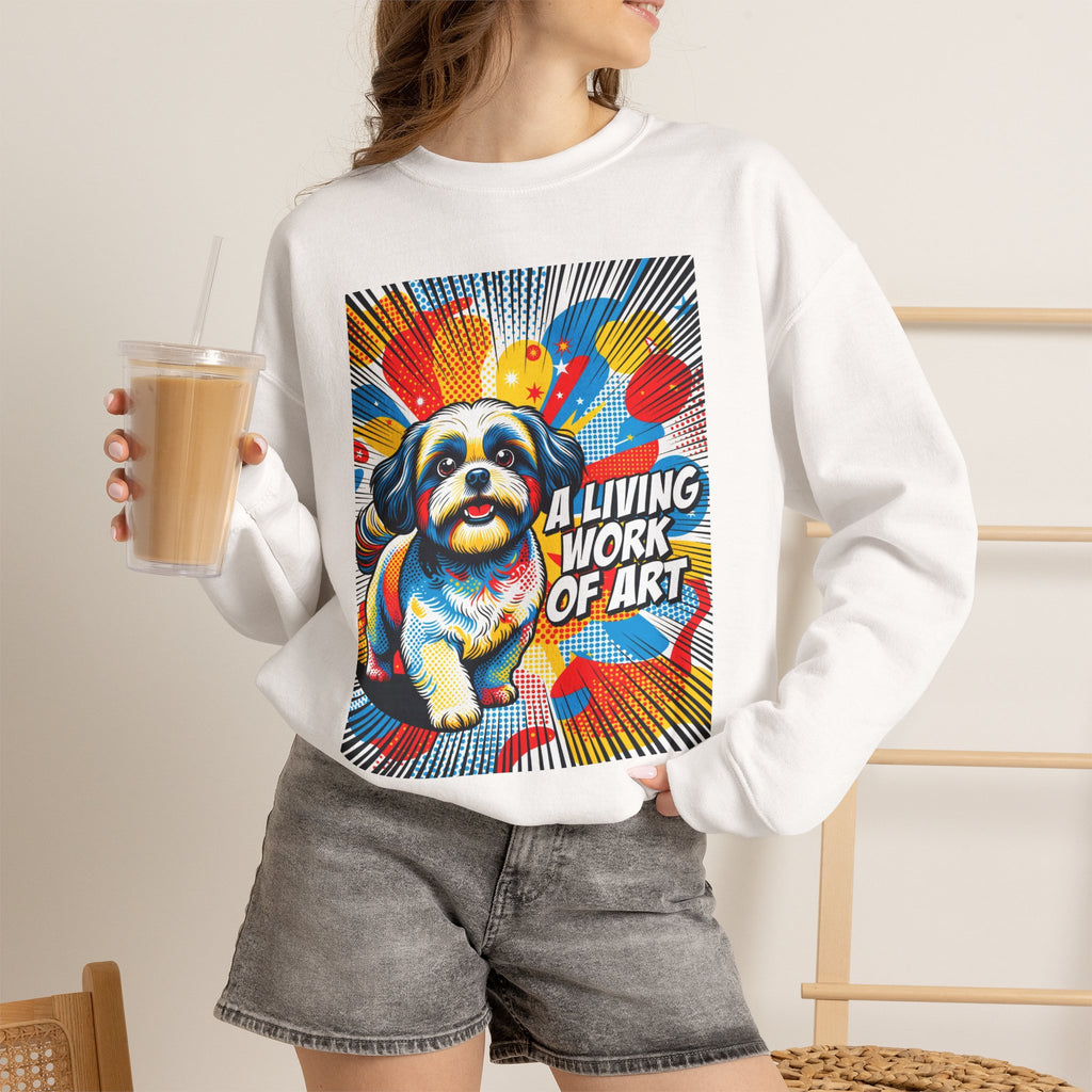 Shih Tzu Sweatshirt | Living Work of Art Collection | Pop Art