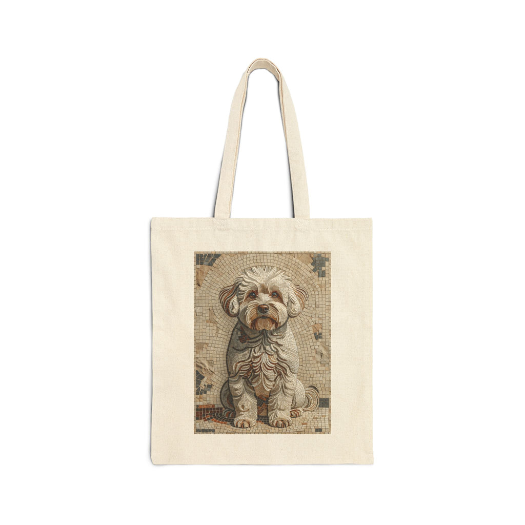 Bichon Frise Tote Bag | Living Work of Art Collection | Mosaic Style