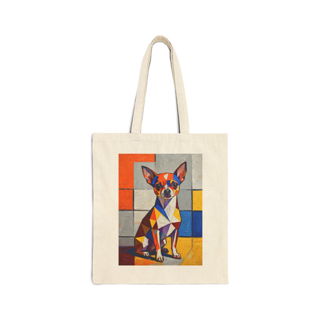 Chihuahua Tote Bag | Living Work of Art Collection | Cubist Style