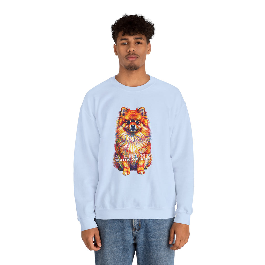Pomeranian Sweatshirt | Living Work of Art Collection | Pointillism Style