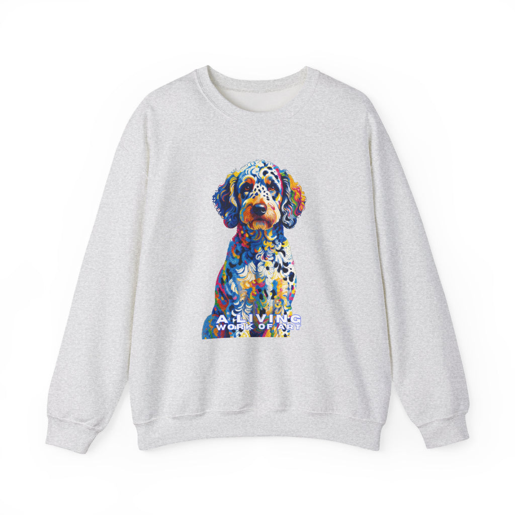 Labradoodle Sweatshirt | Living Work of Art Collection | Pointillism Style