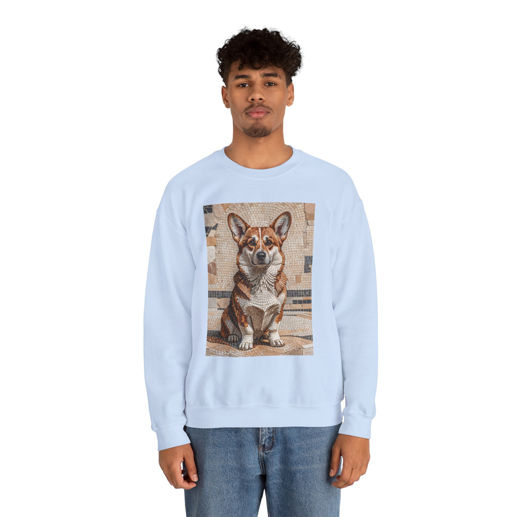 Corgi Sweatshirt | Living Work of Art Collection | Mosaic Style