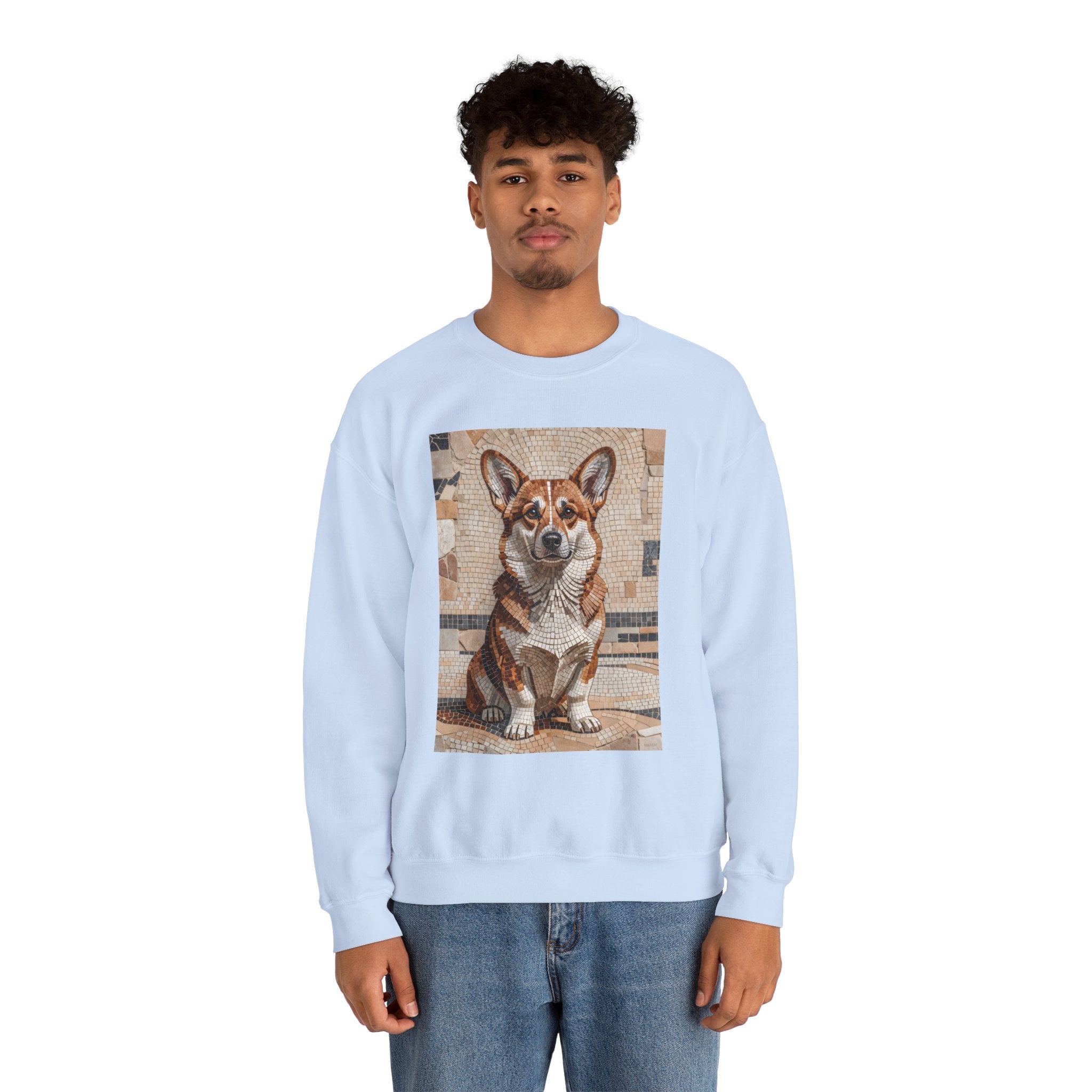 Corgi Sweatshirt | Living Work of Art Collection | Mosaic Style