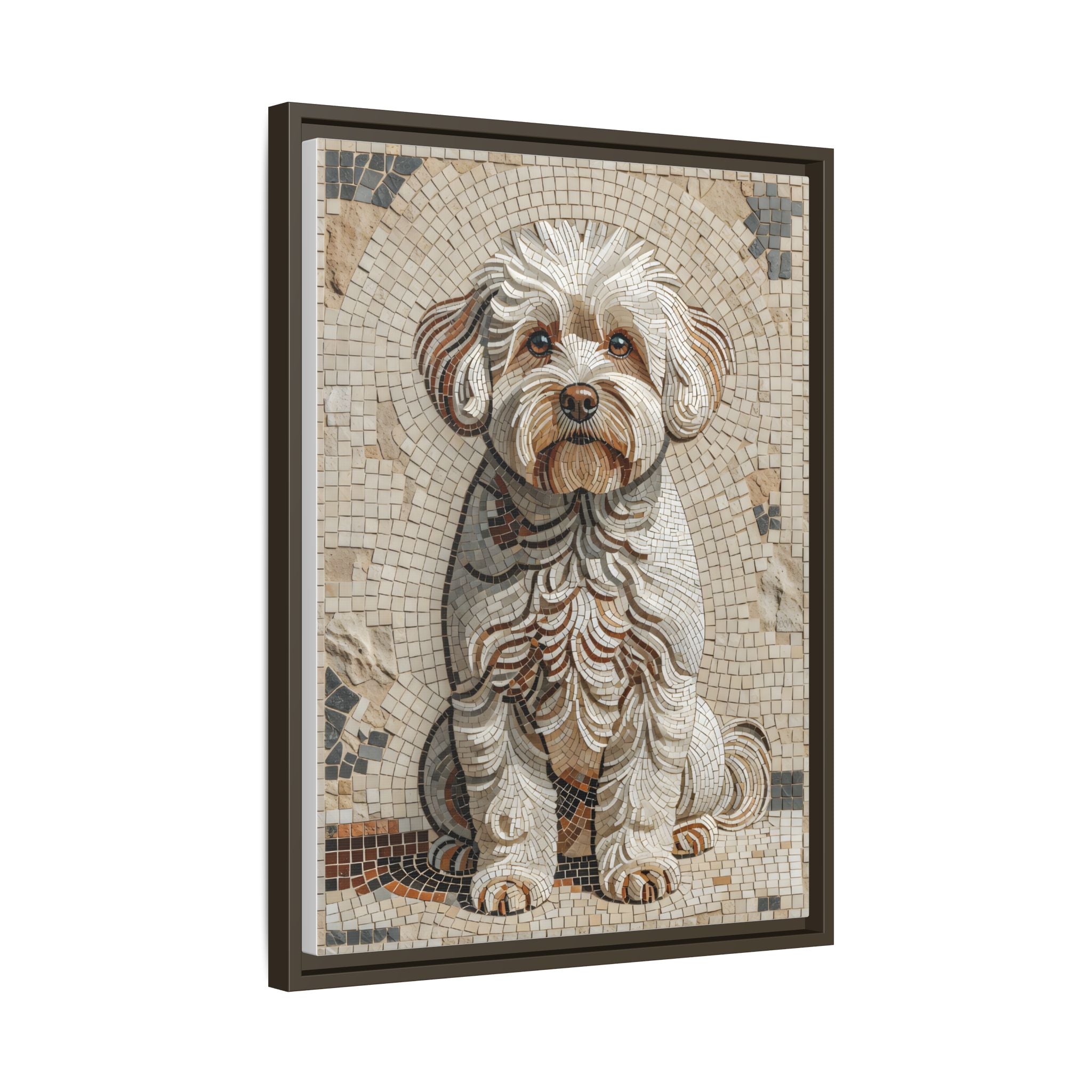 Bichon Frise Canvas Wall Art | Living Work of Art Collection | Mosaic Style Print