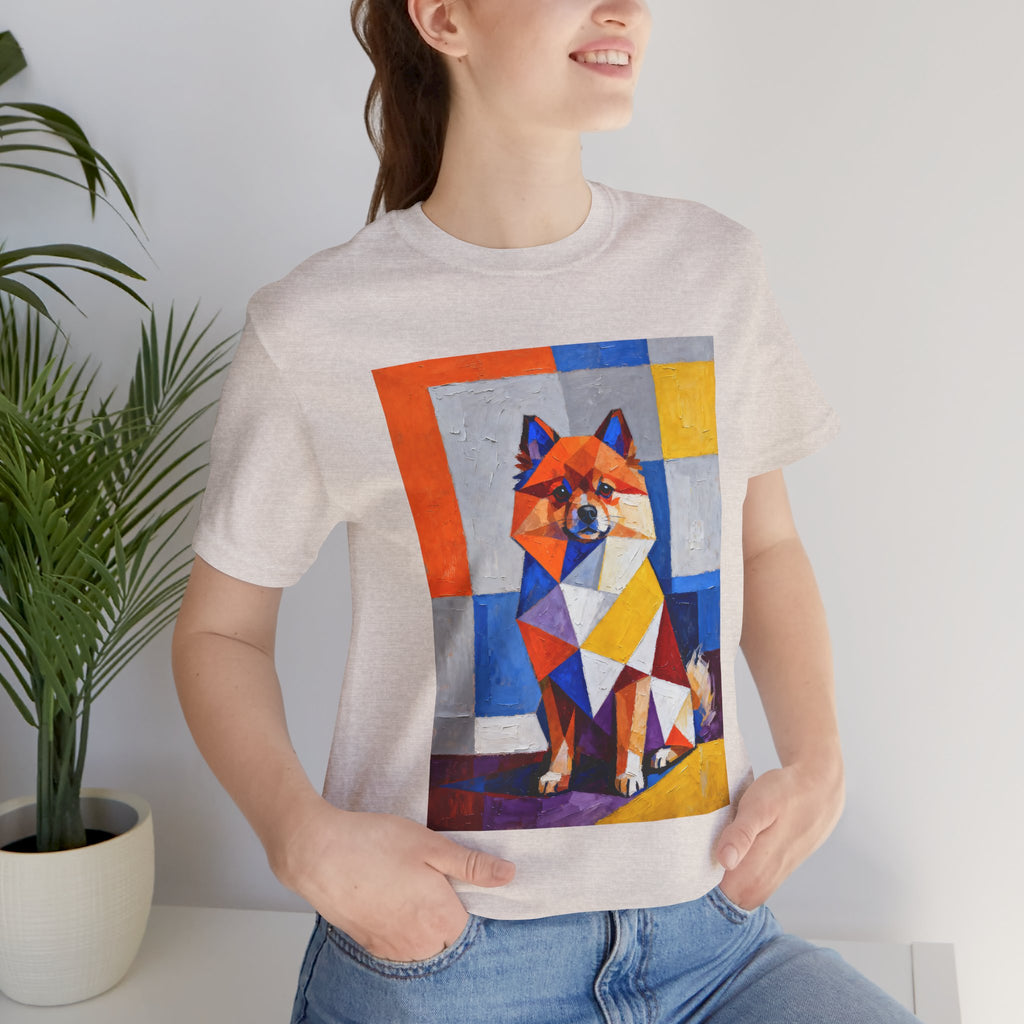Pomeranian T Shirt | Living Work of Art Collection | Cubist Style