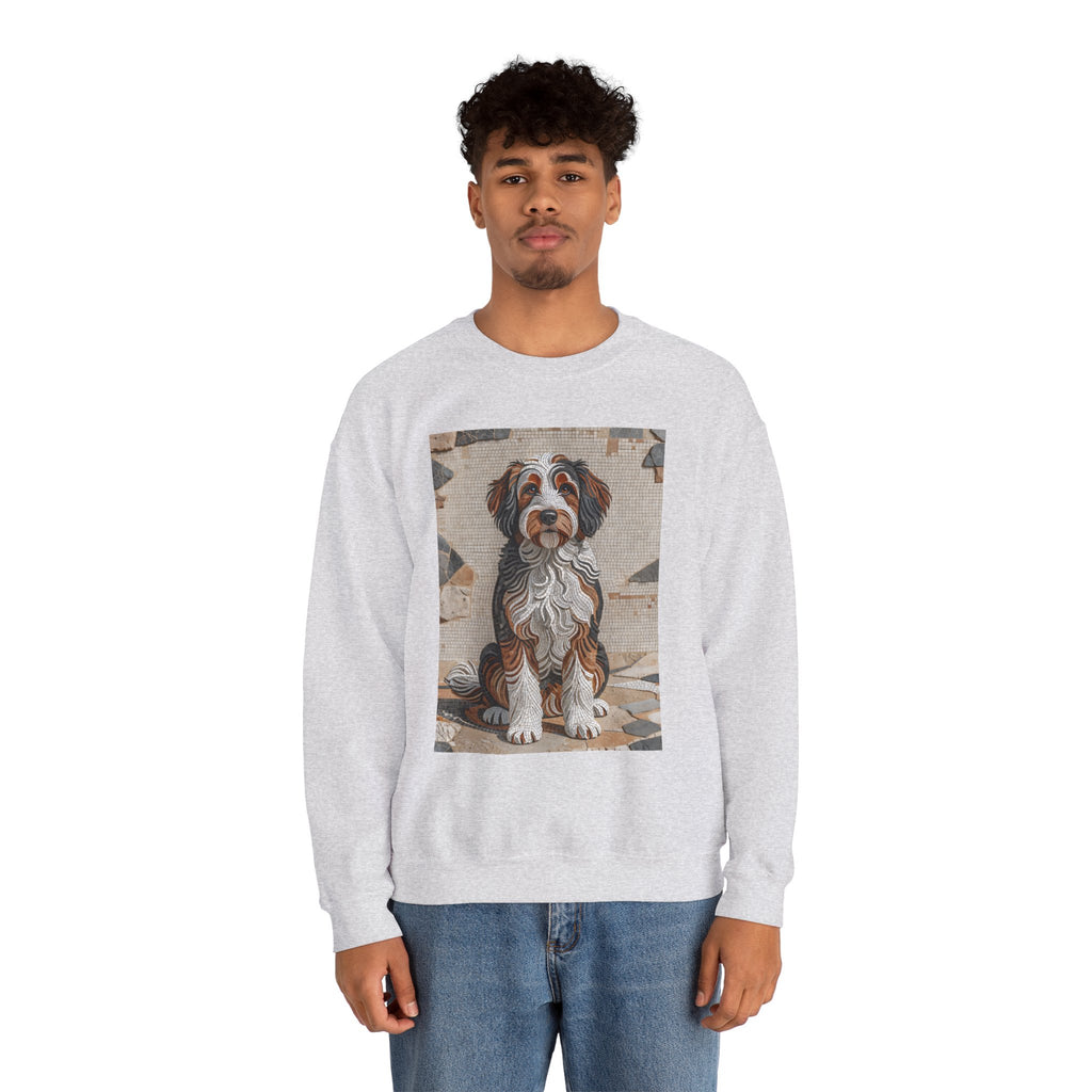 Bernedoodle Sweatshirt | Living Work of Art Collection | Mosaic Style