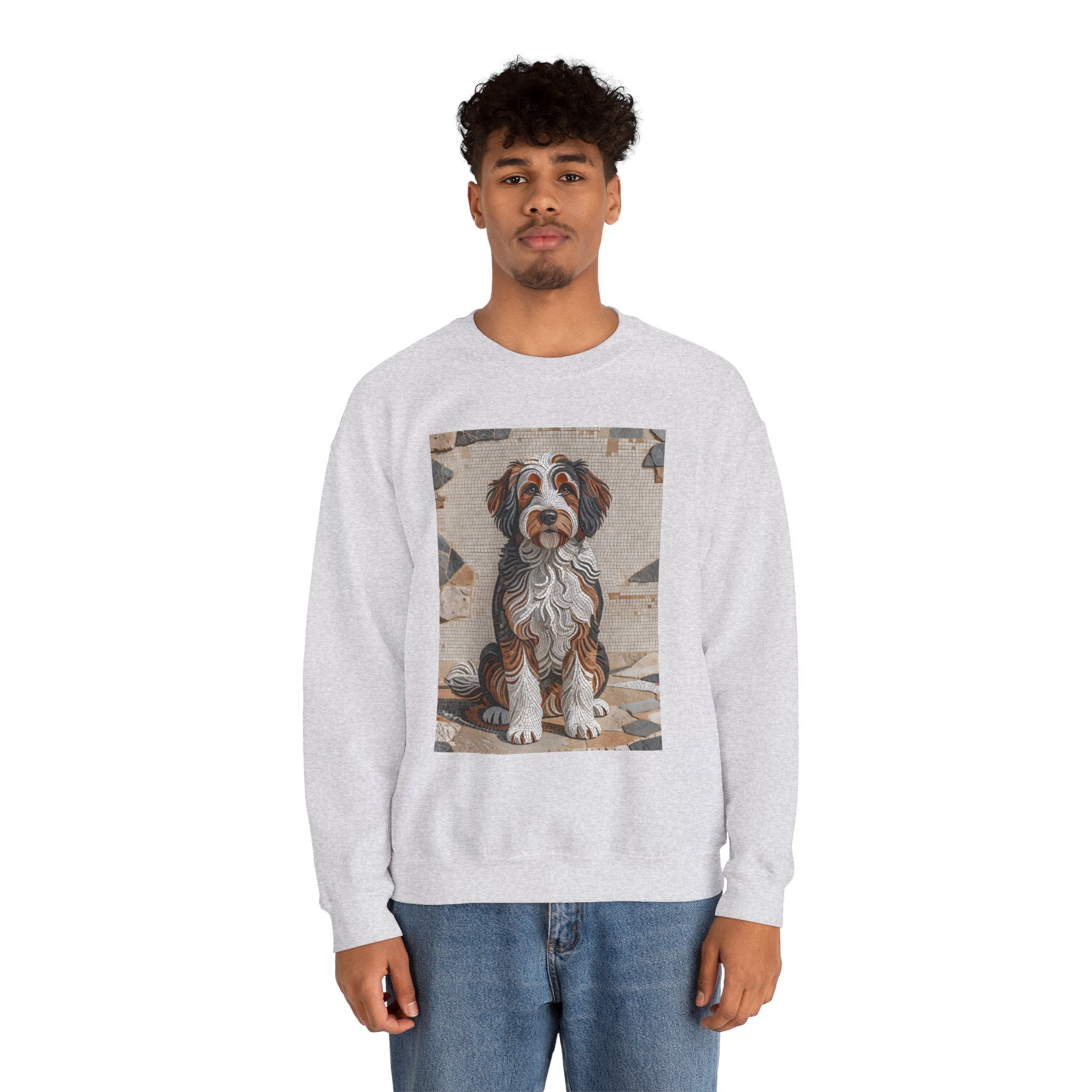 Bernedoodle Sweatshirt | Living Work of Art Collection | Mosaic Style
