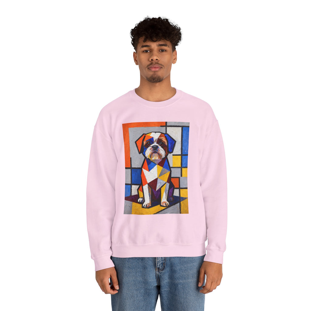 Shih Tzu Sweatshirt | Living Work of Art Collection | Cubist Style