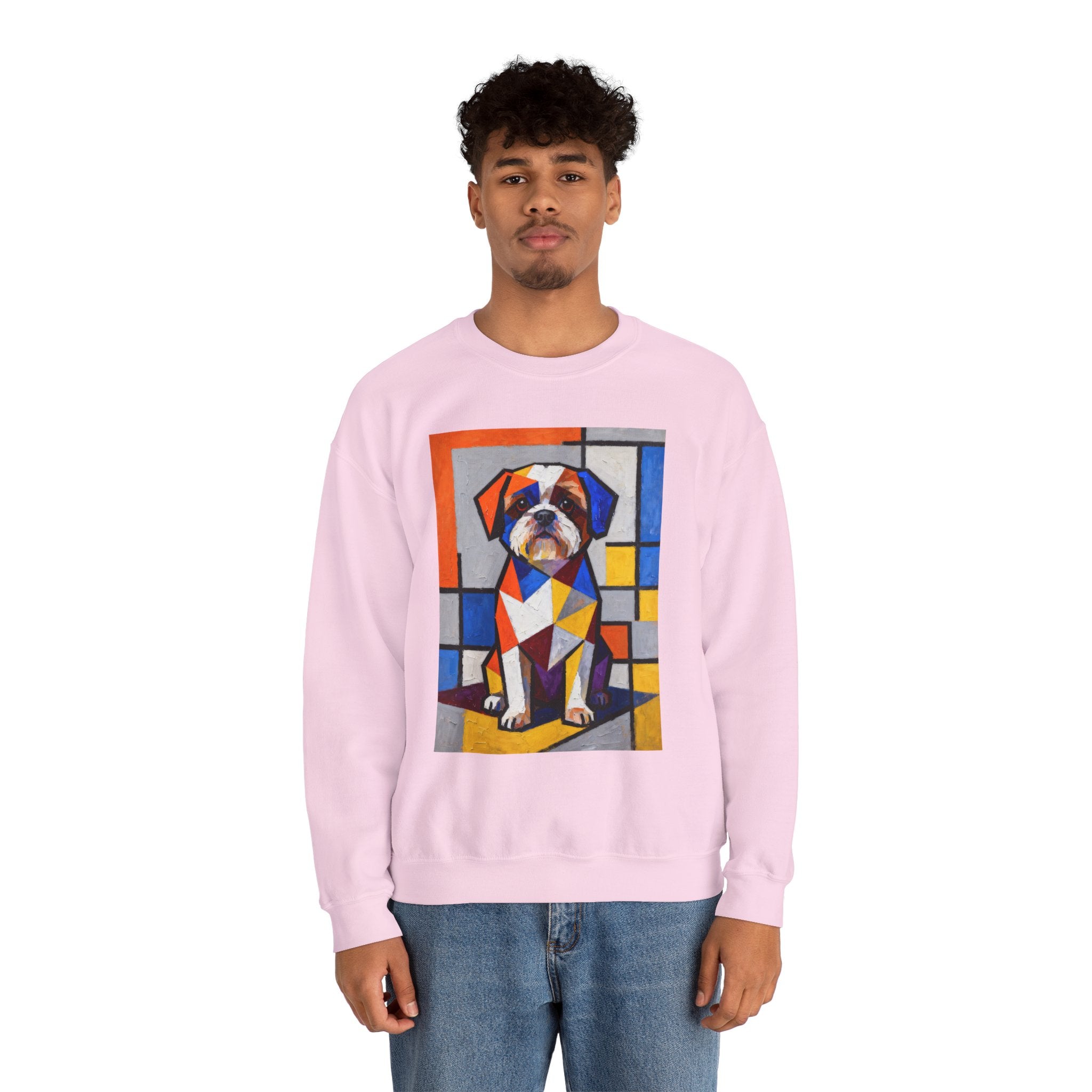 Shih Tzu Sweatshirt | Living Work of Art Collection | Cubist Style
