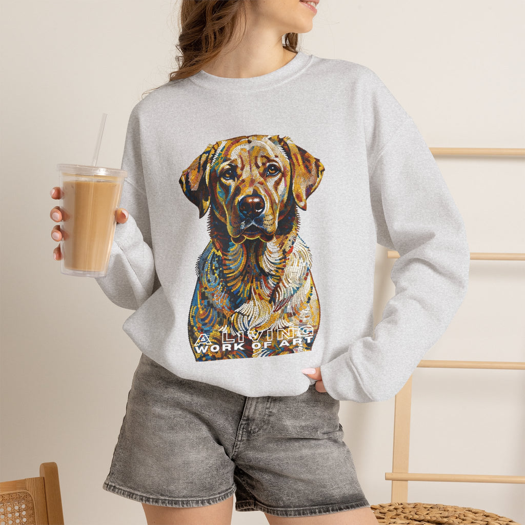 Labrador Retriever Sweatshirt | Living Work of Art Collection | Pointillism Style