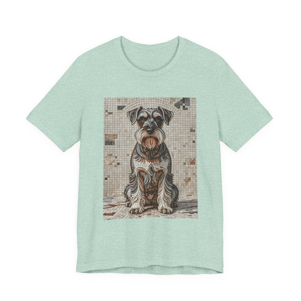 Schnauzer T Shirt | Living Work of Art Collection | Mosaic Style
