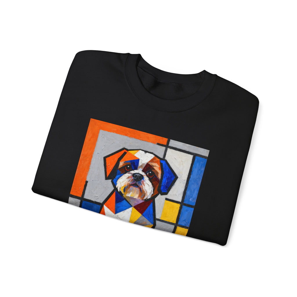 Shih Tzu Sweatshirt | Living Work of Art Collection | Cubist Style