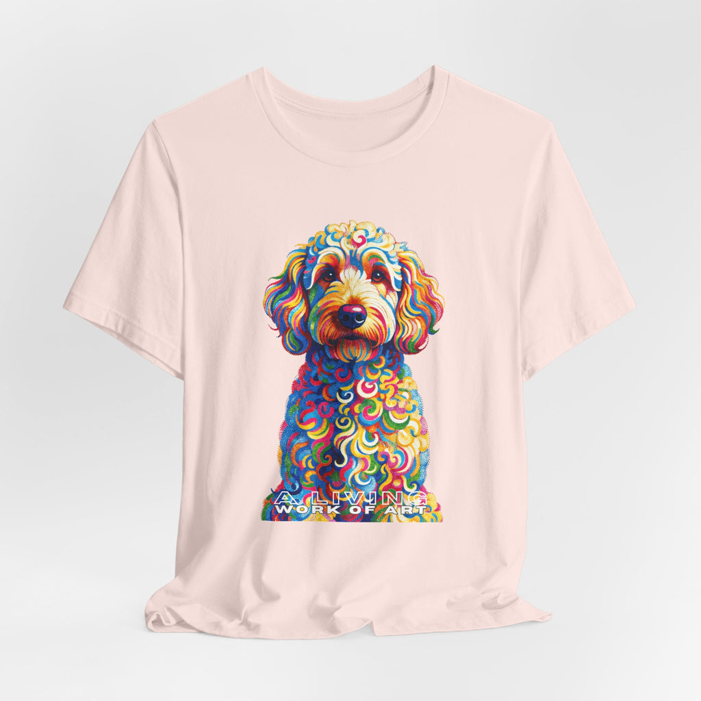 Goldendoodle T Shirt | Living Work of Art Collection | Pointillism Style