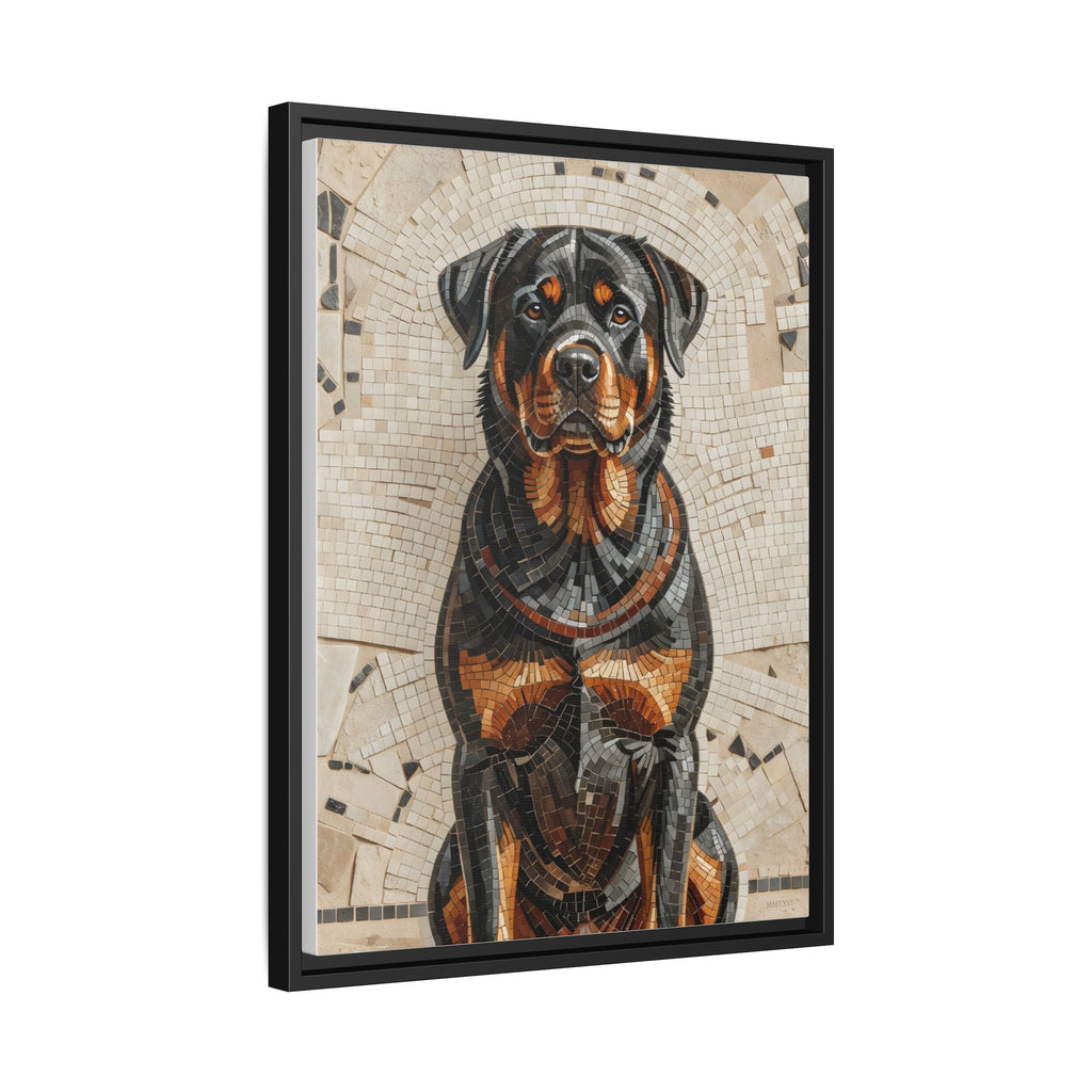 Rottweiler Canvas Wall Art | Living Work of Art Collection | Mosaic Style Print