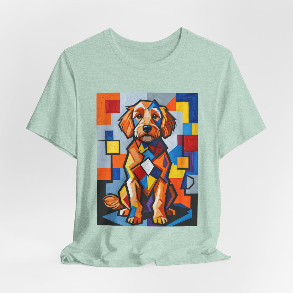 Goldendoodle T Shirt | Living Work of Art Collection | Cubist Style