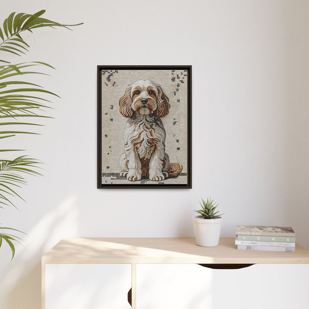 Cavapoo Canvas Wall Art | Living Work of Art Collection | Mosaic Style Print