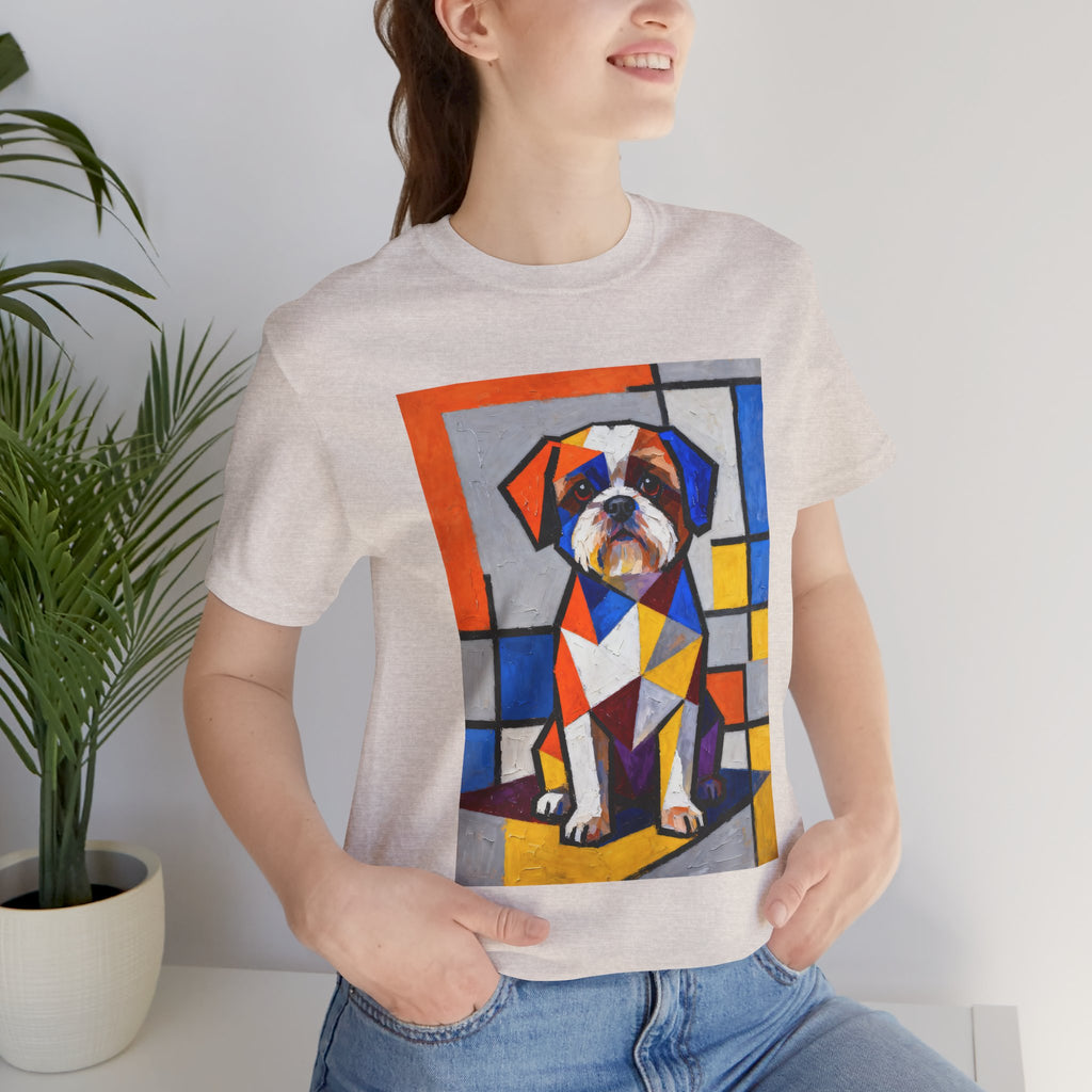 Shih Tzu T Shirt | Living Work of Art Collection | Cubist Style