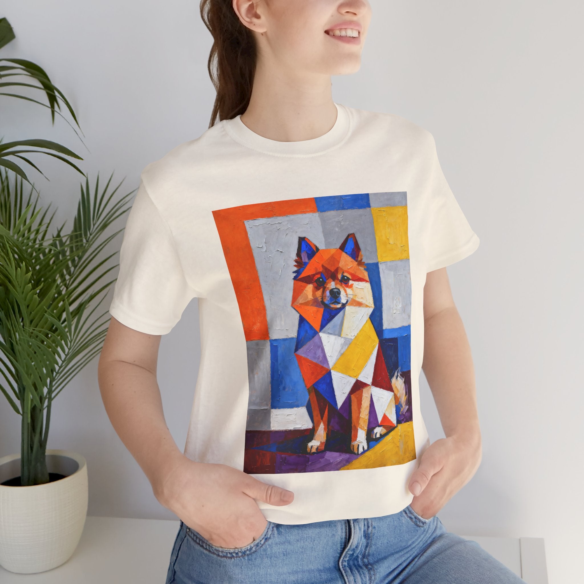 Pomeranian T Shirt | Living Work of Art Collection | Cubist Style