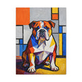 Bulldog Canvas Wall Art | Living Work of Art Collection | Cubist Style Print