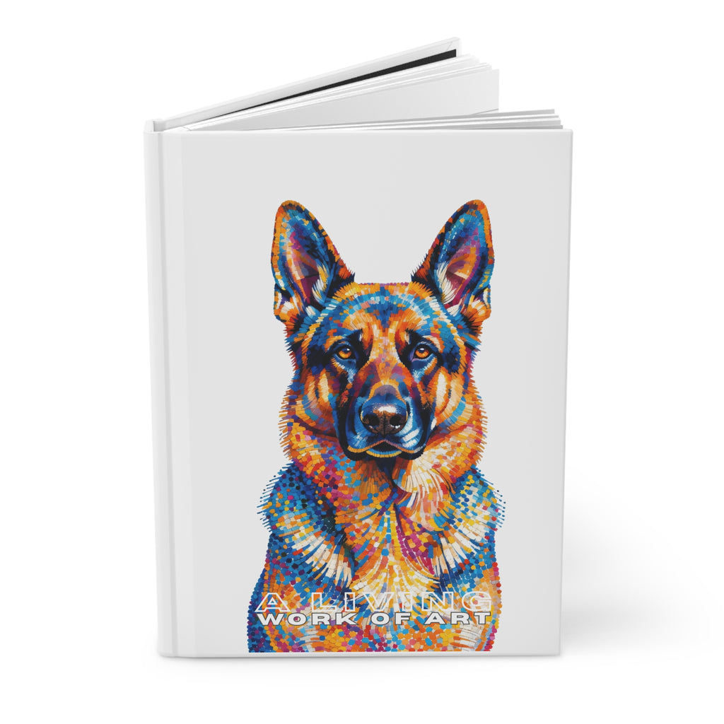 German Shepherd Notebook | Living Work of Art Collection | Pointillism Style